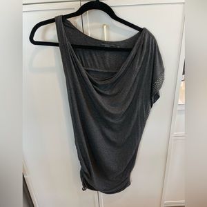 Guess asymmetric grey top